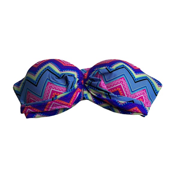 Victoria's Secret Other - Victoria's Secret PINK Purple Chevron Strapless/Halter Padded Bikini Top Size M